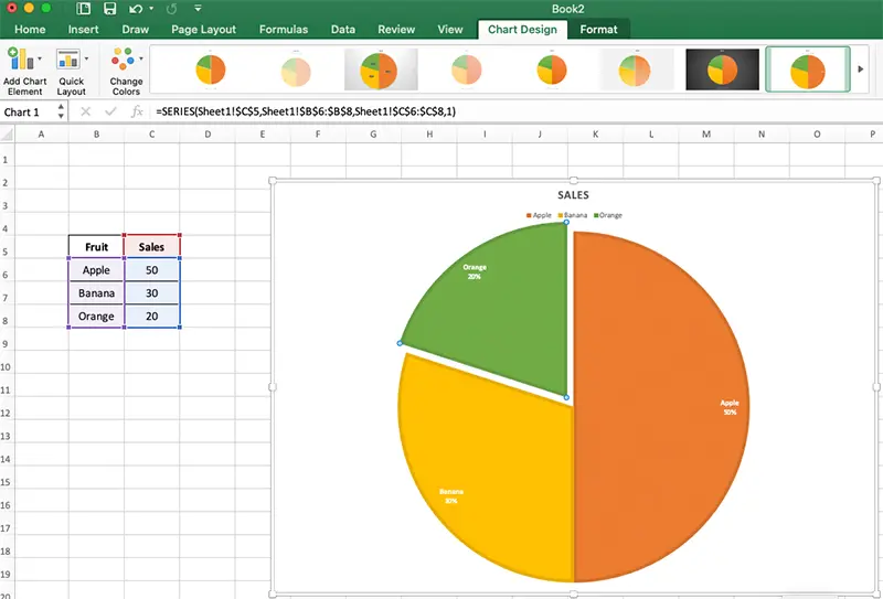 Pie Chart Setup