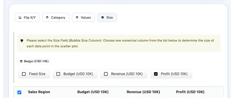 EveChart Setup Size
